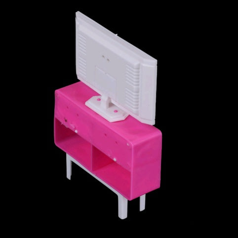 Doll Household Items TV Cabinet TV DVD Player Toys