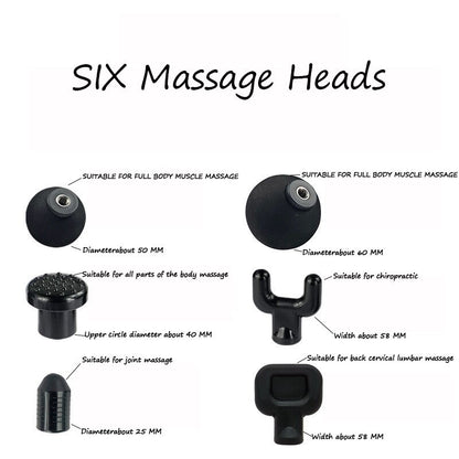 6-speed fitness deep muscle massage handheld cordless shock vibration treatment deep tissue massager electric massage